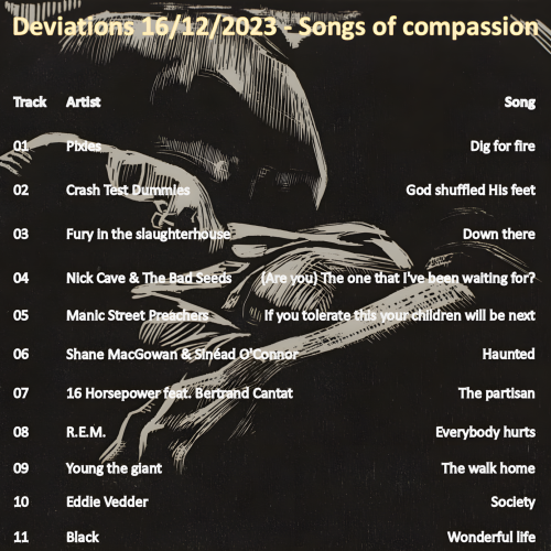 Deviations N° 0012 – 16.12.2023 – In the spotlight – Songs of compassion