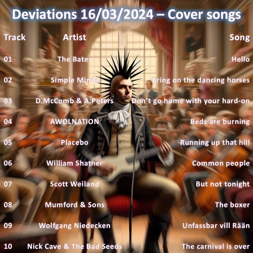 Deviations N° 0018 – 16.03.2024 – In the spotlight – Cover songs