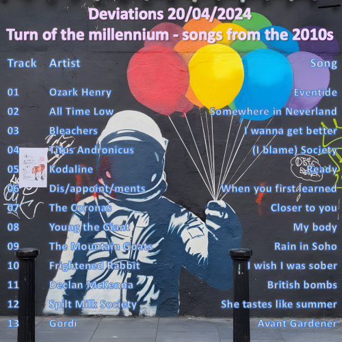 Deviations N° 0020 – 20.04.2024 – Turn of the millennium – songs from the 2010s